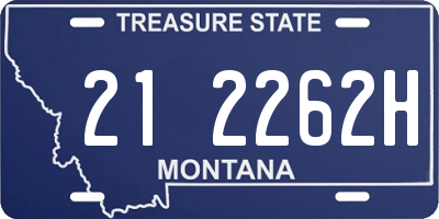 MT license plate 212262H