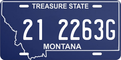 MT license plate 212263G