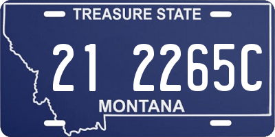 MT license plate 212265C