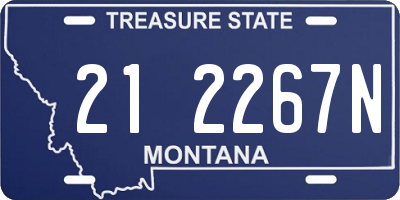 MT license plate 212267N