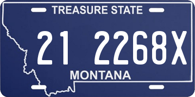 MT license plate 212268X