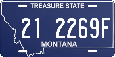 MT license plate 212269F