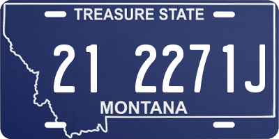 MT license plate 212271J