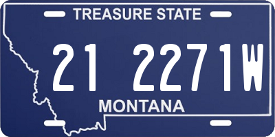 MT license plate 212271W