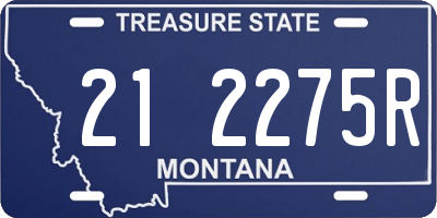 MT license plate 212275R