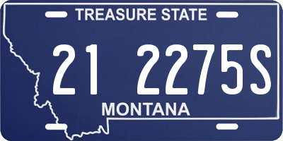 MT license plate 212275S