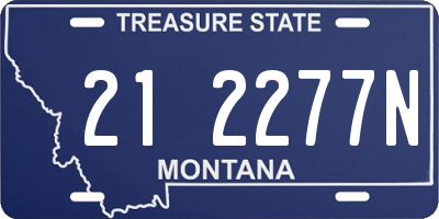 MT license plate 212277N