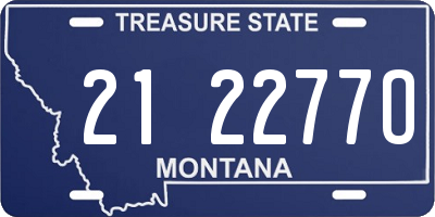 MT license plate 212277O