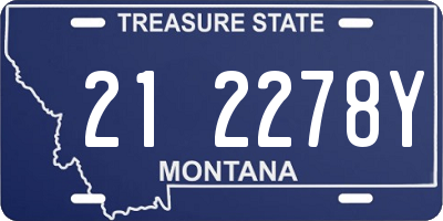MT license plate 212278Y