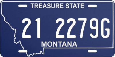 MT license plate 212279G