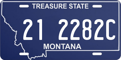 MT license plate 212282C