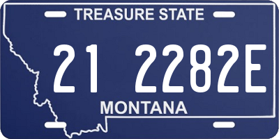 MT license plate 212282E