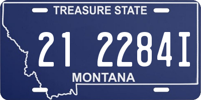 MT license plate 212284I