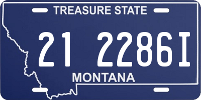 MT license plate 212286I