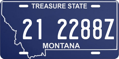 MT license plate 212288Z