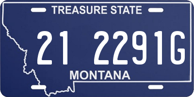 MT license plate 212291G