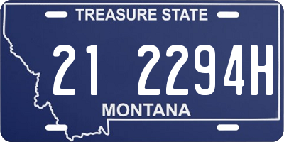 MT license plate 212294H