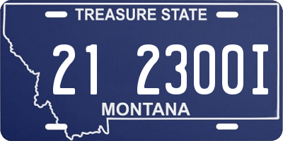 MT license plate 212300I