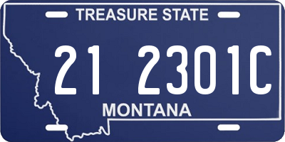 MT license plate 212301C