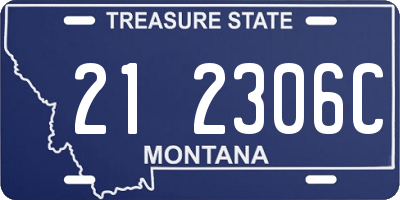 MT license plate 212306C