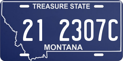 MT license plate 212307C