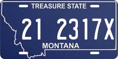 MT license plate 212317X
