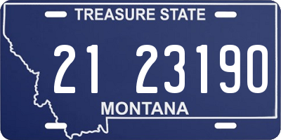 MT license plate 212319O