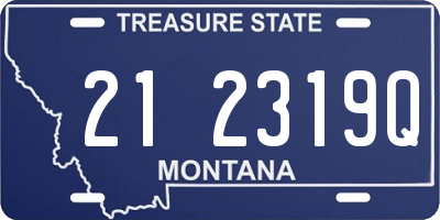 MT license plate 212319Q