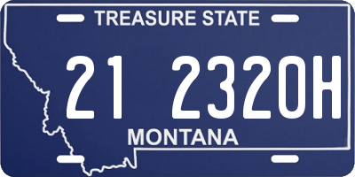MT license plate 212320H