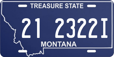 MT license plate 212322I