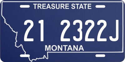 MT license plate 212322J