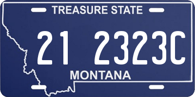 MT license plate 212323C