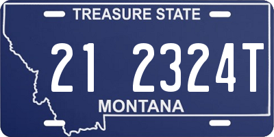 MT license plate 212324T