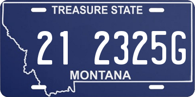 MT license plate 212325G