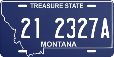 MT license plate 212327A