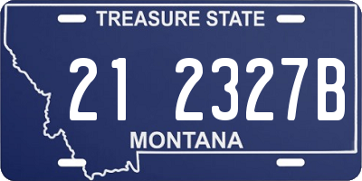 MT license plate 212327B