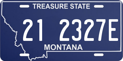 MT license plate 212327E