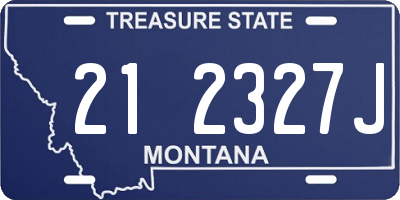 MT license plate 212327J