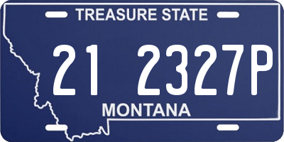 MT license plate 212327P