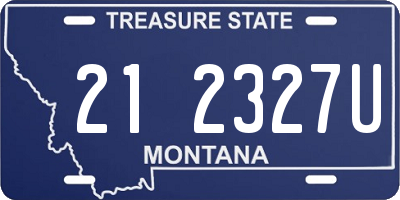 MT license plate 212327U