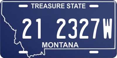 MT license plate 212327W
