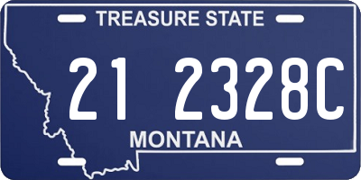 MT license plate 212328C