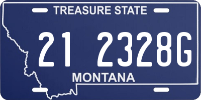 MT license plate 212328G