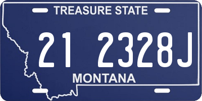 MT license plate 212328J