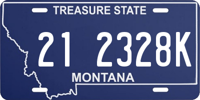 MT license plate 212328K