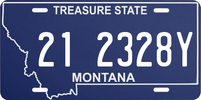 MT license plate 212328Y