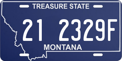 MT license plate 212329F