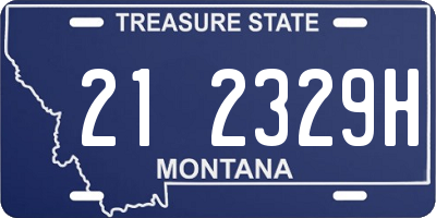 MT license plate 212329H