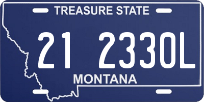 MT license plate 212330L