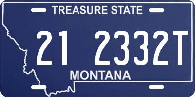 MT license plate 212332T